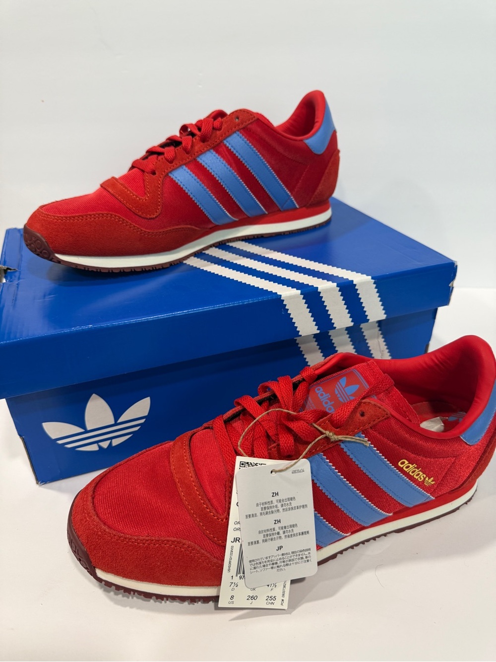 Adidas Originals Galaxy OG Size 8 Fits Women’s 9 Red Blue Sneakers NIB